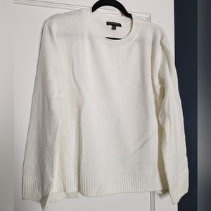 Banana Republic White Crew Neck Sweater